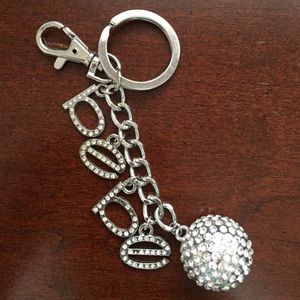 BEBE rhinestone keychain